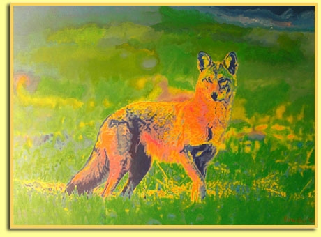Coyote - Original Painting by Keith Howchi Kilburn